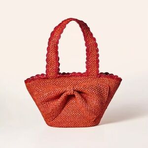 NWT kate spade new york Raffia Bow Tote Bag